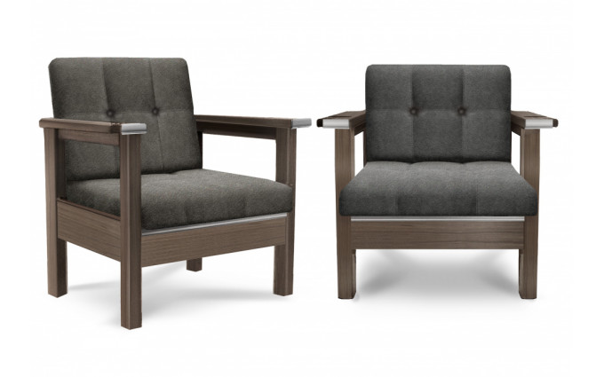 !Кресло Хай-Тек ясень (№3,Декор серебро,Ткань Vilvet Lux,48 Velvet-Lux)