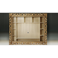 !Модуль для книг и TV 1834 х1534 (Мореный дуб)